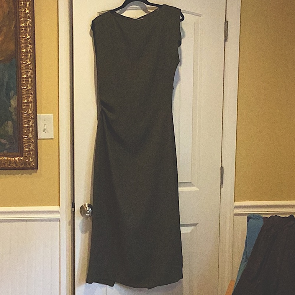 Zara long dress, NWT, side zipper, ruched waist on one side